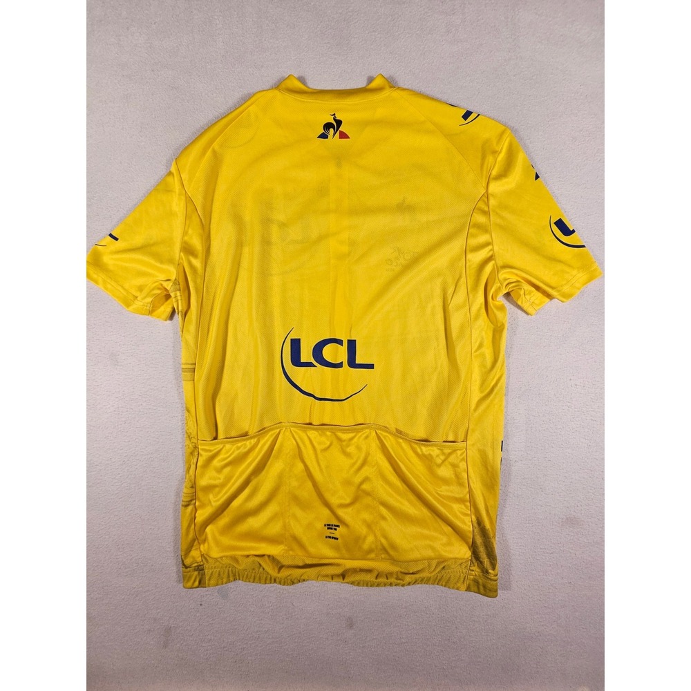 Le Coq Sportif Tour de France 2019 LCL Arrival Yellow Cyclying Jersey Mens Large - Picture 7 of 9